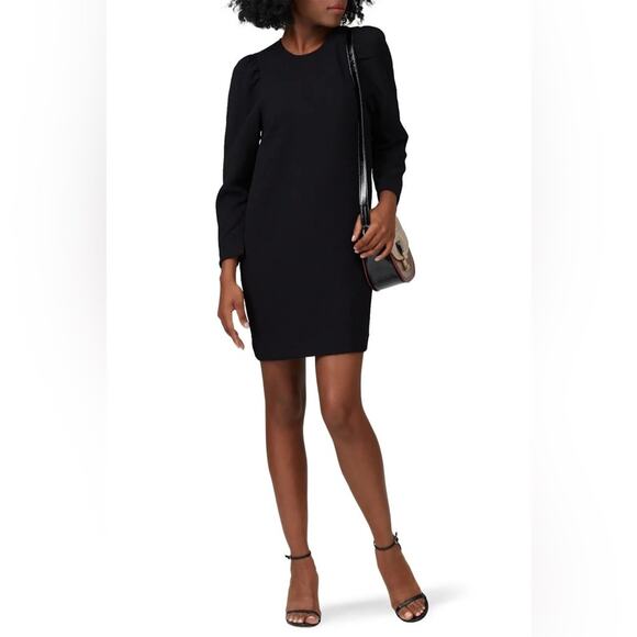 Brochu Walker Black Bray Long Sleeve Shift Mini Dress LARGE